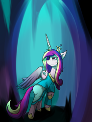 Size: 3000x4000 | Tagged: safe, artist:dazed-and-wandering, princess cadance, alicorn, pony, a canterlot wedding, g4, clothes, crying, dress, female, solo