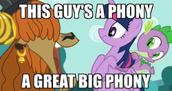 Size: 1280x683 | Tagged: safe, edit, edited screencap, screencap, prince rutherford, spike, twilight sparkle, alicorn, dragon, pony, yak, g4, party pooped, dragons riding ponies, family guy, female, holden caulfield, image macro, male, mare, meme, riding, spike riding twilight, twilight sparkle (alicorn)
