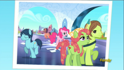 Size: 960x540 | Tagged: safe, artist:xboomdiersx, edit, screencap, lonely hearts, northern song, pinkie pie, strawberry fields, tree hugger, pony, g4, make new friends but keep discord, party pooped, crystal empire, george harrison, john lennon, paul mccartney, ponified, the beatles, the beatles breakup, yoko ono