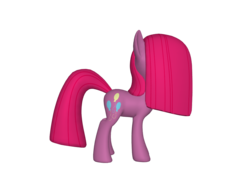 Size: 1200x900 | Tagged: safe, pinkie pie, earth pony, pony, ponylumen, g4, 3d, female, hair over eyes, hair over one eye, mare, on side, pinkamena diane pie, solo, straight hair