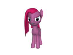 Size: 1200x900 | Tagged: safe, pinkie pie, earth pony, pony, ponylumen, g4, 3d, angry eyes, evil grin, female, looking at you, pinkamena diane pie, solo