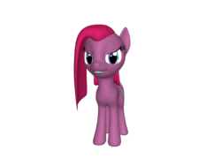 Size: 1200x900 | Tagged: safe, pinkie pie, earth pony, pony, ponylumen, g4, 3d, angry eyes, evil smile, female, looking at you, pinkamena diane pie, solo