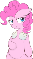 Size: 546x964 | Tagged: safe, artist:gergta, artist:mcsadat, pinkie pie, earth pony, pony, g4, bedroom eyes, bipedal, chubby, colored, female, mare, plump, solo