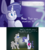 Size: 1000x1104 | Tagged: safe, artist:heir-of-rick, doctor whooves, rarity, time turner, crystal pony, golem, pony, miss pie's monsters, g4, animated in description, clarity, comic, saddle bag, species swap, statue, tumblr, weeping angel