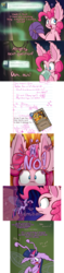 Size: 1100x4700 | Tagged: safe, artist:heir-of-rick, discord, pinkie pie, twilight sparkle, breezie, miss pie's monsters, g4, algebra, animated in description, breeziefied, comic, crystal ball, dialogue, fancy mathematics, fortune teller, hearthstone, math, quadratic formula, species swap, turban, twilight breezie