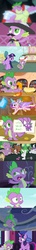 Size: 926x6489 | Tagged: safe, screencap, angel bunny, gummy, opalescence, owlowiscious, peewee, princess cadance, spike, tank, twilight sparkle, winona, alicorn, dragon, pony, a dog and pony show, dragon quest, g4, inspiration manifestation, just for sidekicks, owl's well that ends well, princess spike, secret of my excess, spike at your service, the crystal empire, equestria games, female, male, mare, twilight sparkle (alicorn)