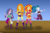 Size: 2400x1600 | Tagged: safe, artist:mofetafrombrooklyn, adagio dazzle, aria blaze, sonata dusk, sunset shimmer, equestria girls, g4, belly button, clothes, midriff, nxt, sports bra, the divas revolution, wrestling