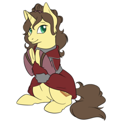 Size: 2100x2100 | Tagged: safe, artist:floots, oc, oc only, oc:toffee, pony, unicorn, fallout equestria, female, high res, mare, scribe, scribe robe, simple background, solo, transparent background