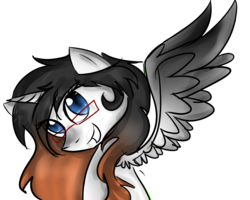 Size: 1000x800 | Tagged: safe, artist:scarlett-letter, oc, oc only, oc:scarlett letter, alicorn, pony, alicorn oc, bust, cute, glasses, happy, head tilt, looking at you, open mouth, ponysona, portrait, simple background, smiling, solo, spread wings, transparent background