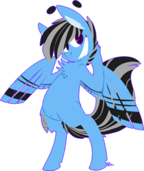 Size: 608x723 | Tagged: safe, artist:dr-idiot, oc, oc only, oc:silver lining, hippogriff, grin