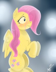 Size: 1100x1400 | Tagged: safe, artist:mrscurlystyles, fluttershy, g4, blushing, female, solo