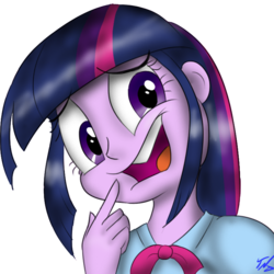 Size: 800x800 | Tagged: safe, artist:tunderi, twilight sparkle, equestria girls, g4, party pooped, clothes, cute, equestria girls interpretation, female, scene interpretation, solo, they're just so cheesy, twilight sparkle (alicorn)