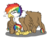 Size: 852x648 | Tagged: safe, artist:breezepleeze, oc, oc only, oc:rainbow feather, griffon, cute, fledgeling, interspecies offspring, magical lesbian spawn, offspring, parent:gilda, parent:rainbow dash, parents:gildash, plushie, sleepy, solo, young
