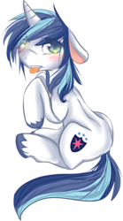 Size: 600x1083 | Tagged: safe, artist:starl, shining armor, g4, blushing, male, solo, tongue out