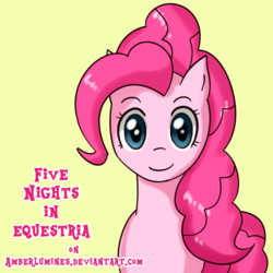 Size: 664x664 | Tagged: safe, artist:vanillafox2035, pinkie pie, g4, female, looking at you, simple background, smiling, solo
