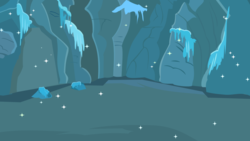 Size: 1024x576 | Tagged: safe, g4, hearth's warming eve (episode), season 2, background, cave, cold, ice, no pony, scenery