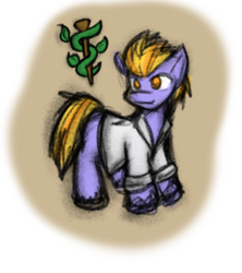 Size: 616x694 | Tagged: safe, artist:zutcha, oc, oc only, oc:olive garden, earth pony, pony, fanfic:the last pony on earth, ponies after people, clothes, cutie mark, hooves, illustration, male, solo, stallion