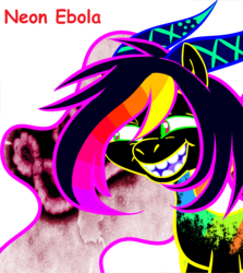 Size: 1302x1462 | Tagged: safe, artist:sherradestrix, oc, oc only, oc:neon nebula, ebola, trollface