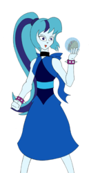 Size: 439x850 | Tagged: safe, artist:combatkaiser, sonata dusk, oc, oc:lapisonata, gem (race), hybrid, equestria girls, g4, bracelet, clothes, clothes swap, cosplay, crossover, crossover fusion, dress, female, food, fusion, fusion:lapis lazuli, fusion:lapisonata, fusion:sonata dusk, gem fusion, hybrid fusion, hydrokinesis, lapis lazuli (steven universe), simple background, solo, sonataco, steven universe, taco, that girl sure loves tacos, that siren sure does love tacos, transparent background, water, water bubble
