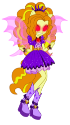 Size: 4000x7083 | Tagged: safe, artist:mixiepie, adagio dazzle, equestria girls, g4, my little pony equestria girls: rainbow rocks, boots, commission, female, fin wings, glowing eyes, ponied up, shoes, simple background, solo, transparent background, vector