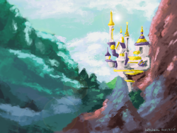 Size: 2000x1500 | Tagged: safe, artist:baitoubaozou, canterlot, canterlot castle, day, no pony, scenery