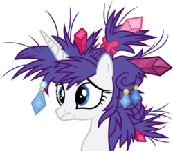 Size: 954x837 | Tagged: safe, artist:blah23z, princess cadance, rarity, g4, games ponies play, bad mane day, bust, female, recolor, simple background, solo