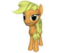 Size: 1200x900 | Tagged: safe, applejack, earth pony, pony, ponylumen, g4, 3d, apple family, expressions, female, freckles, looking at you, mare, smirk, solo