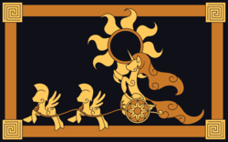 Size: 1920x1200 | Tagged: safe, artist:auren-dawnstar, princess celestia, g4, chariot, royal guard, sun