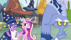 Size: 640x360 | Tagged: safe, screencap, discord, princess cadance, twilight sparkle, alicorn, pony, g4, three's a crowd, female, mare, twilight sparkle (alicorn)