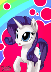 Size: 955x1351 | Tagged: safe, artist:mysticalpha, rarity, g4, cute, female, raribetes, solo