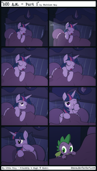 Size: 1042x1829 | Tagged: safe, artist:dsana, spike, twilight sparkle, alicorn, pony, g4, comic, female, mare, sleeping, sleepy, twilight sparkle (alicorn)