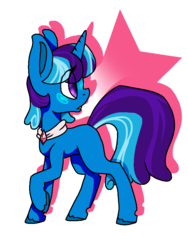 Size: 768x1024 | Tagged: safe, artist:nightdragon204, oc, oc only, oc:sapphire sparkle, ask sapphire sparkle, magical lesbian spawn, offspring, parent:trixie, parent:twilight sparkle, parents:twixie