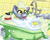 Size: 1024x819 | Tagged: safe, artist:victorydanceofficial, derpy hooves, pegasus, pony, g4, :p, bath, bathtub, bubble, bubble bath, claw foot bathtub, cute, derpabetes, female, mare, rubber duck, solo, tongue out, toy boat