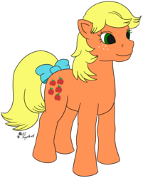 Size: 2334x2898 | Tagged: safe, artist:mkogwheel, applejack (g1), g1, female, high res, simple background, solo, transparent background