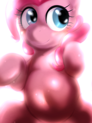 Size: 750x1000 | Tagged: safe, artist:ushiro no kukan, pinkie pie, g4, belly, chubby, fat, female, pudgy pie, solo