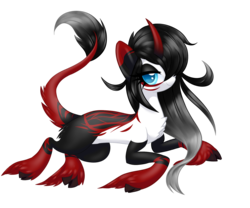 Size: 1920x1600 | Tagged: safe, artist:sweettots, oc, oc only, oc:kimodo, classical unicorn, pony, unicorn, blank flank, cloven hooves, female, horn, leonine tail, simple background, solo, transparent background