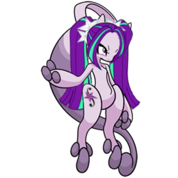 Size: 300x300 | Tagged: safe, aria blaze, mewtwo, g4, cutie mark, mega mewtwo y, pokefied, pokémon