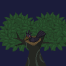 Size: 132x132 | Tagged: safe, artist:herooftime1000, crow, octavia in the underworld's cello, fan game, nest, pixel art, tree