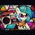 Size: 2048x2048 | Tagged: safe, artist:canvymamamoo, dj pon-3, vinyl scratch, unicorn, semi-anthro, g4, arm hooves, boombox, chest fluff, high res, human shoulders, pond, porter robinson