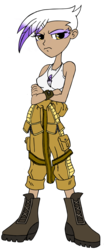 Size: 575x1387 | Tagged: safe, artist:edcom02, artist:jmkplover, gilda, human, equestria girls, g4, boots, clothes, equestria girls-ified, eyeshadow, humanized, necklace, simple background, tank top, transparent background