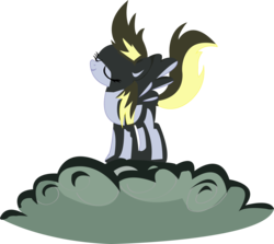 Size: 5518x4920 | Tagged: safe, artist:bigccv, derpy hooves, pegasus, pony, g4, absurd resolution, cloud, female, mare, simple background, solo, transparent background, vector