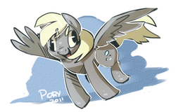 Size: 2000x1277 | Tagged: safe, artist:fossilizer, derpy hooves, pegasus, pony, g4, female, mare, solo