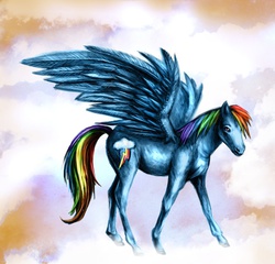 Size: 900x865 | Tagged: artist needed, safe, rainbow dash, g4, 20% cooler, awesome, female, hoers, realistic, solo