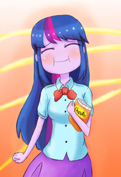 Size: 754x1098 | Tagged: safe, artist:jumboz95, twilight sparkle, equestria girls, g4, cheese, cheetos, dangerously cheesy, female, solo, they're just so cheesy, this will not end well
