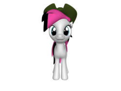 Size: 1200x900 | Tagged: safe, oc, oc only, oc:ember frost, earth pony, pony, ponylumen, 3d, female, hat, looking at you, mare, solo
