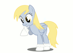 Size: 550x400 | Tagged: artist needed, safe, derpy hooves, pegasus, pony, g4, animated, clothes, cute, derpabetes, excited, female, happy, mare, socks, solo, talking, trotting, trotting in place