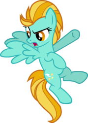 Size: 632x882 | Tagged: safe, artist:katsubases, artist:pegasski, lightning dust, pegasus, pony, g4, base used, eyelashes, female, flying, looking down, mare, open mouth, simple background, solo, transparent background, underhoof, vexel, wings