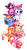 Size: 900x1690 | Tagged: safe, artist:sharmie, applejack, fluttershy, pinkie pie, rainbow dash, rarity, twilight sparkle, alicorn, pony, g4, chibi, female, mane six, mare, rainbow power, twilight sparkle (alicorn)