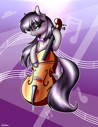 Size: 5104x6608 | Tagged: safe, artist:strachattack, octavia melody, g4, absurd resolution, bedroom eyes, cello, female, musical instrument, solo