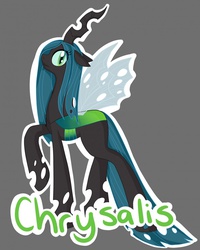 Size: 1022x1280 | Tagged: safe, artist:velocityraptor, queen chrysalis, changeling, changeling queen, g4, female, looking at you, solo, spread wings